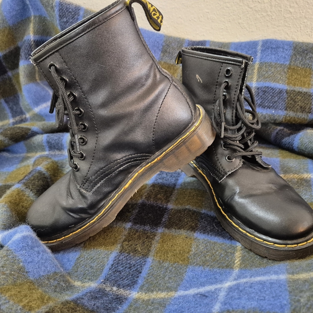 Black Leather Doc Marten Boots